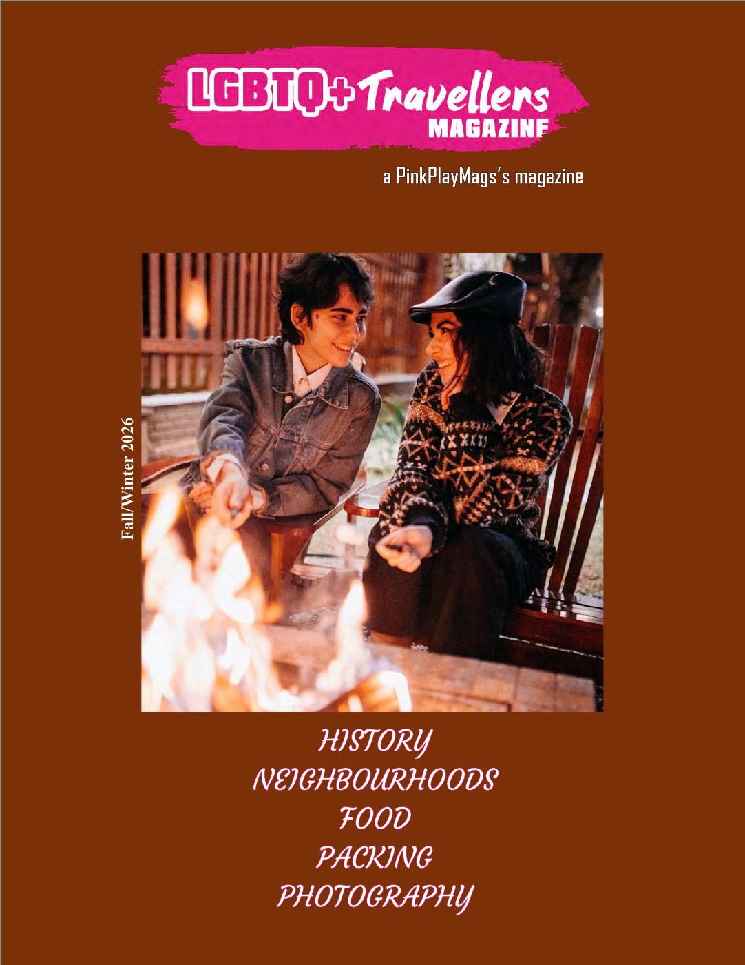LGBTQ+ Travellers magazine, Fall/Winter 2026 cover